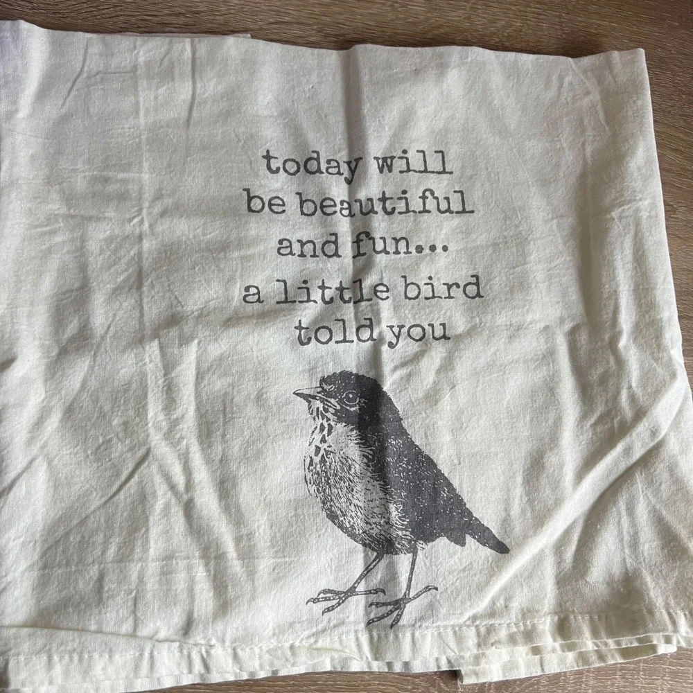 Primitives by Kathy Kitchen Dish Tea Towel Bird‎ Lover NWT A Little Birdie